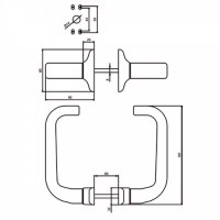 doppia maniglia SERENA disegno tecnico